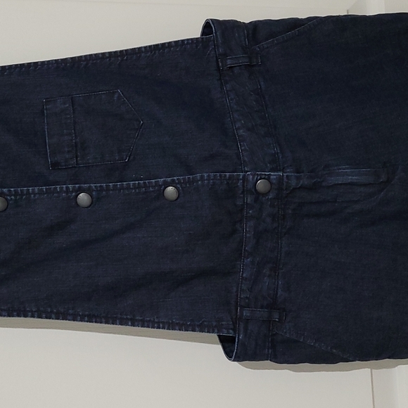 Rag & Bone Dark Blue Wash Cotton Denim Shortalls - Picture 4 of 10